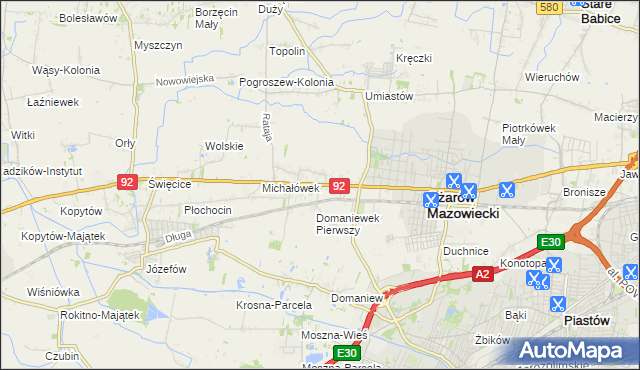 mapa Ołtarzew, Ołtarzew na mapie Targeo