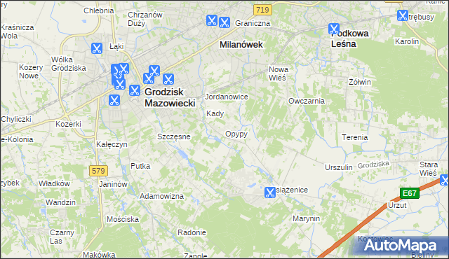mapa Opypy, Opypy na mapie Targeo