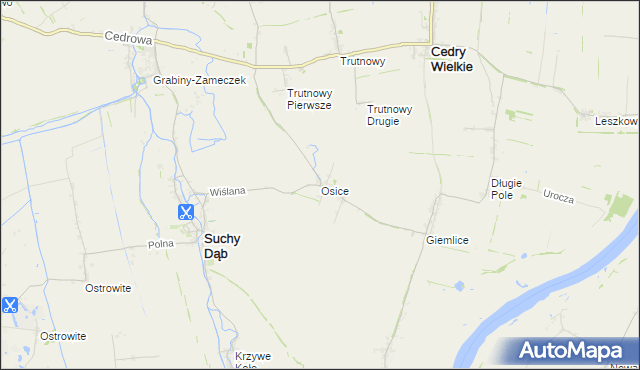 mapa Osice, Osice na mapie Targeo