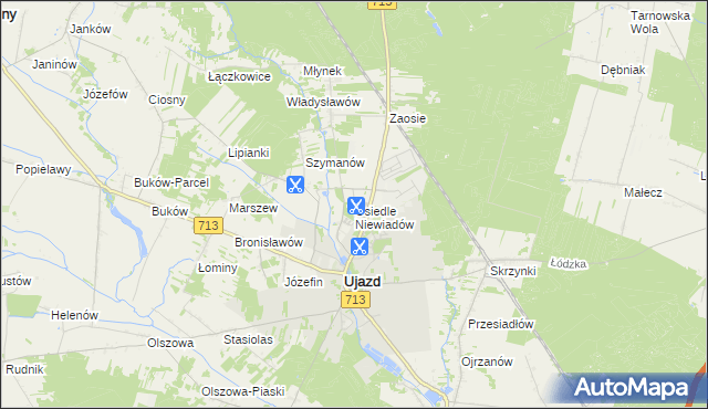 mapa Osiedle Niewiadów, Osiedle Niewiadów na mapie Targeo