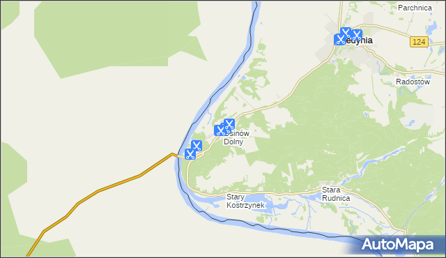 mapa Osinów Dolny, Osinów Dolny na mapie Targeo