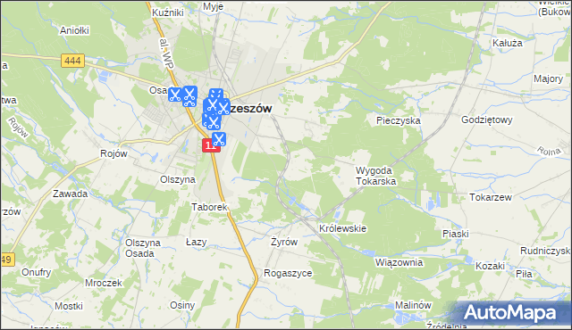 mapa Ostrzeszów-Pustkowie, Ostrzeszów-Pustkowie na mapie Targeo