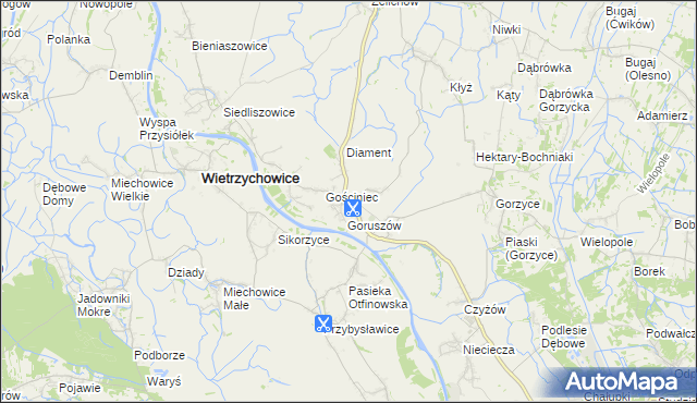 mapa Otfinów, Otfinów na mapie Targeo