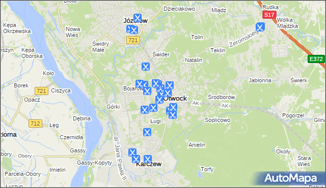 mapa Otwock, Otwock na mapie Targeo