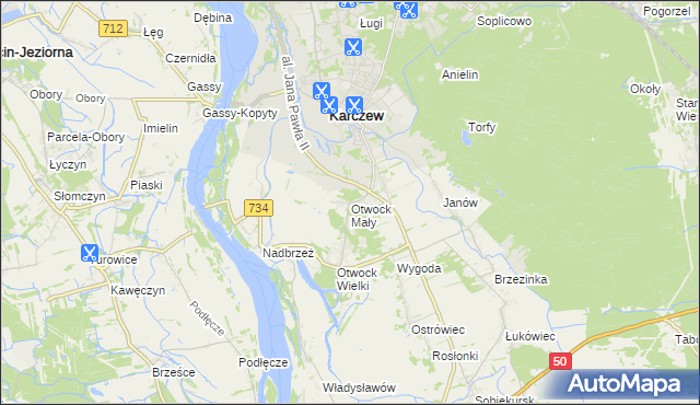 mapa Otwock Mały, Otwock Mały na mapie Targeo