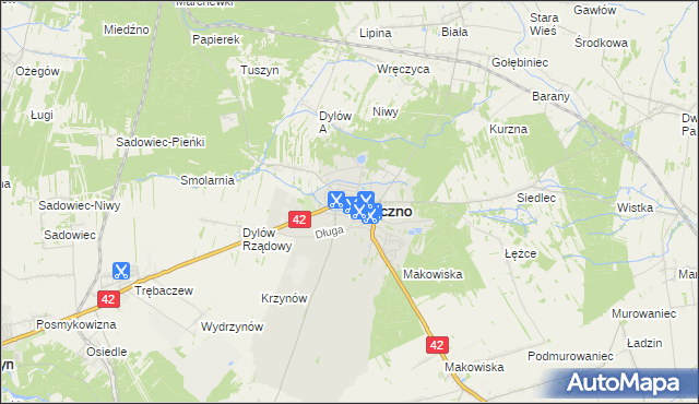 mapa Pajęczno, Pajęczno na mapie Targeo