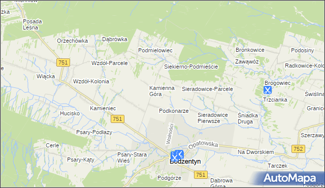 mapa Parcelanci, Parcelanci na mapie Targeo