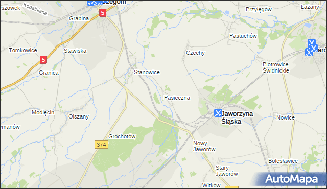 mapa Pasieczna, Pasieczna na mapie Targeo