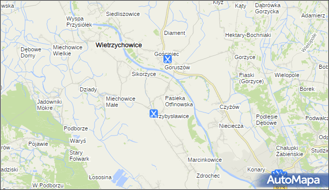 mapa Pasieka Otfinowska, Pasieka Otfinowska na mapie Targeo