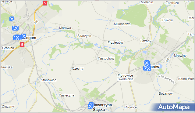 mapa Pastuchów, Pastuchów na mapie Targeo