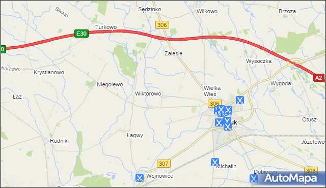 mapa Pawłówko gmina Buk, Pawłówko gmina Buk na mapie Targeo