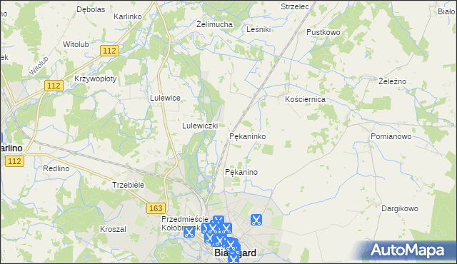 mapa Pękaninko, Pękaninko na mapie Targeo