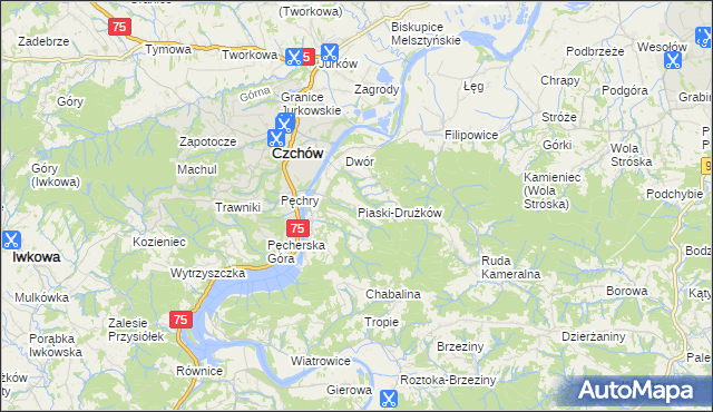 mapa Piaski-Drużków, Piaski-Drużków na mapie Targeo