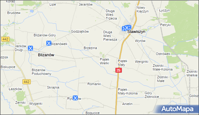 mapa Piątek Wielki, Piątek Wielki na mapie Targeo