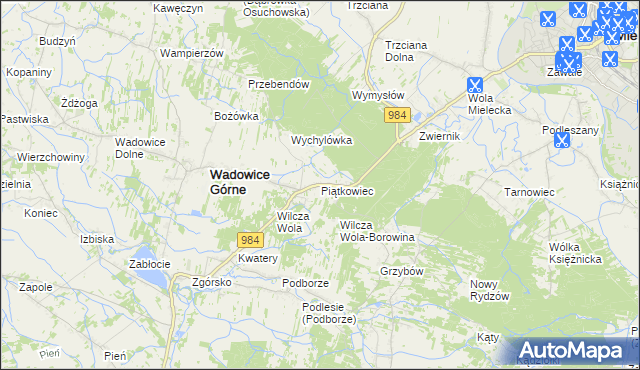 mapa Piątkowiec, Piątkowiec na mapie Targeo