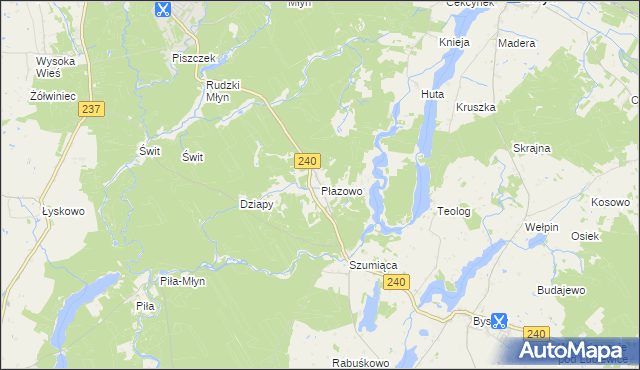 mapa Płazowo, Płazowo na mapie Targeo
