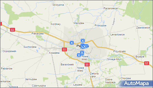 mapa Pleszew, Pleszew na mapie Targeo