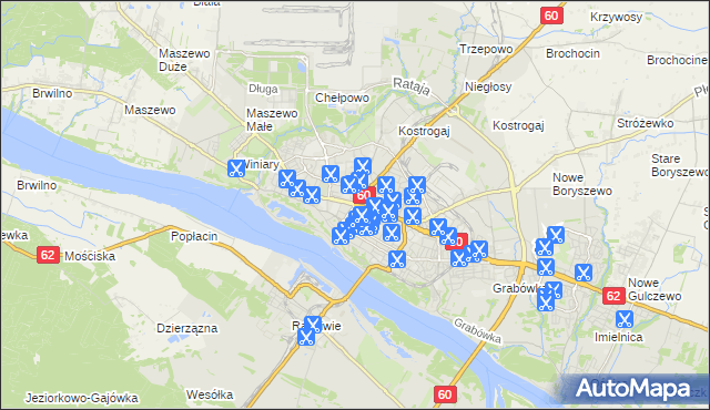 mapa Płock, Płock na mapie Targeo
