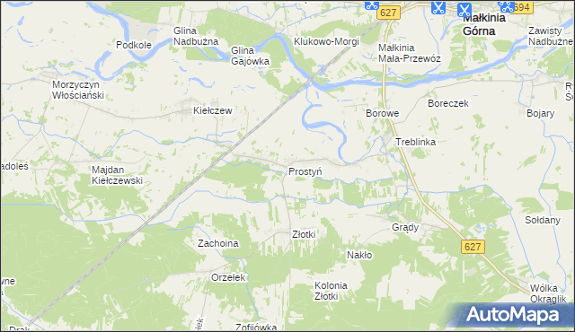 mapa Prostyń, Prostyń na mapie Targeo