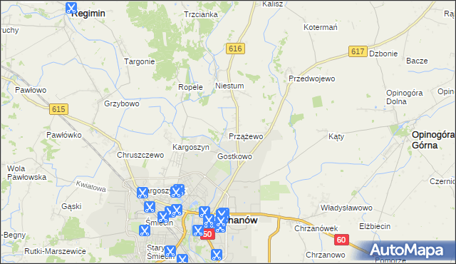 mapa Przążewo, Przążewo na mapie Targeo