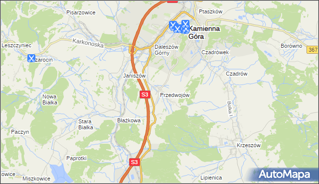 mapa Przedwojów, Przedwojów na mapie Targeo