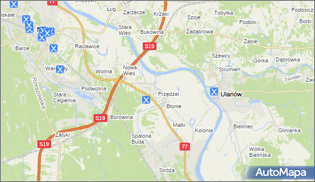 mapa Przędzel, Przędzel na mapie Targeo