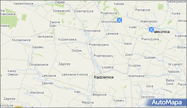 mapa Przemęczany, Przemęczany na mapie Targeo