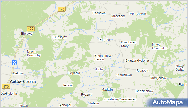 mapa Przespolew Pański, Przespolew Pański na mapie Targeo