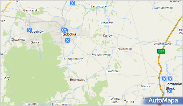 mapa Przezdrowice, Przezdrowice na mapie Targeo