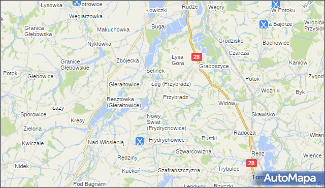 mapa Przybradz, Przybradz na mapie Targeo
