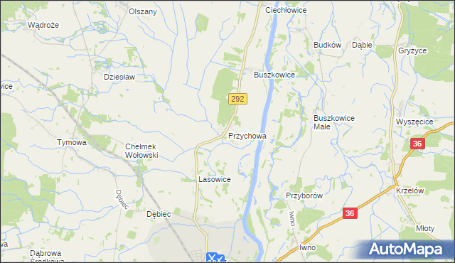 mapa Przychowa, Przychowa na mapie Targeo