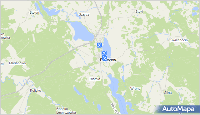 mapa Pszczew, Pszczew na mapie Targeo