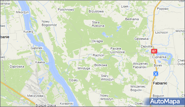 mapa Rachcin, Rachcin na mapie Targeo