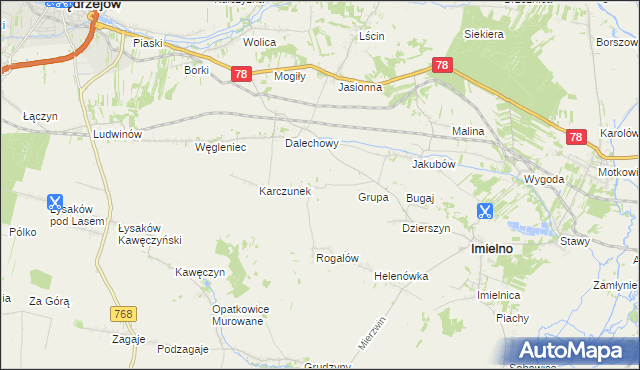 mapa Rajchotka, Rajchotka na mapie Targeo