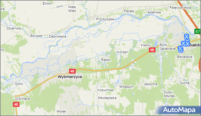 mapa Redlin, Redlin na mapie Targeo