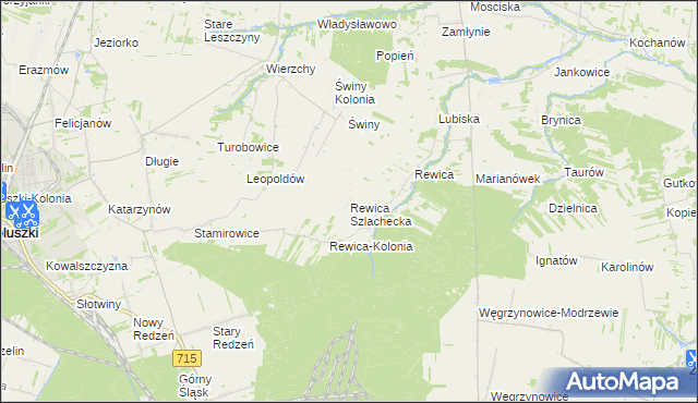 mapa Rewica Szlachecka, Rewica Szlachecka na mapie Targeo