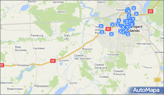 mapa Rokocin, Rokocin na mapie Targeo