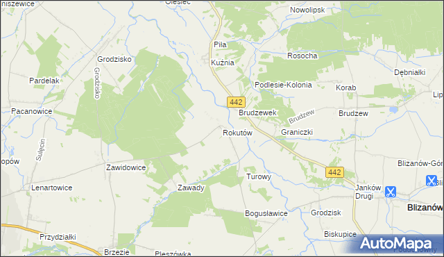 mapa Rokutów, Rokutów na mapie Targeo