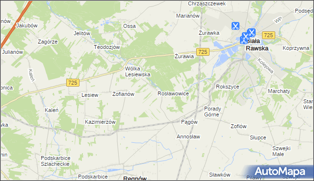 mapa Rosławowice, Rosławowice na mapie Targeo