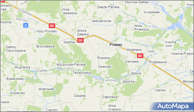 mapa Rosołów, Rosołów na mapie Targeo