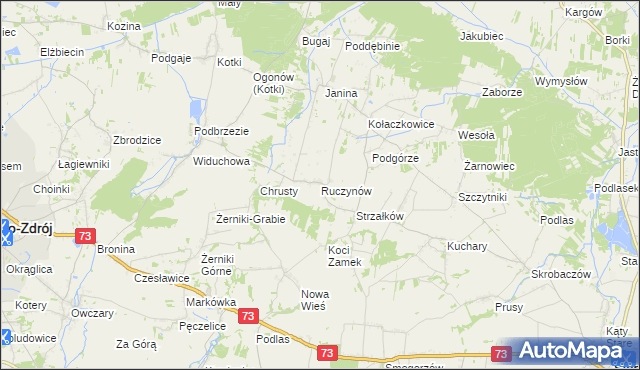 mapa Ruczynów, Ruczynów na mapie Targeo