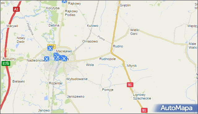 mapa Rudnopole, Rudnopole na mapie Targeo