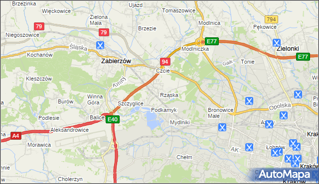 mapa Rząska, Rząska na mapie Targeo