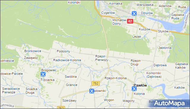 mapa Rzepin Pierwszy, Rzepin Pierwszy na mapie Targeo