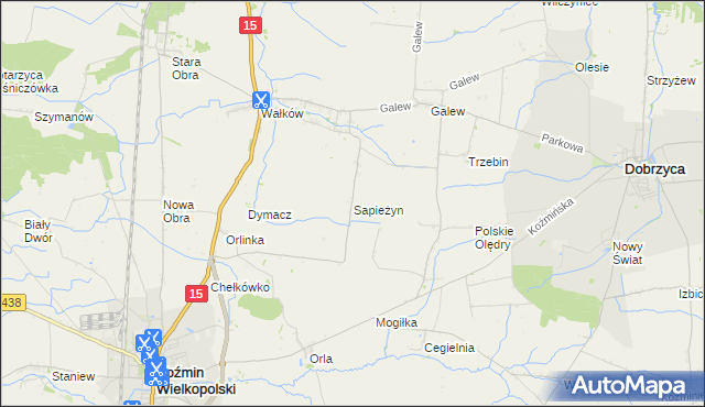 mapa Sapieżyn, Sapieżyn na mapie Targeo