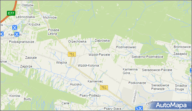 mapa Ściegnia, Ściegnia na mapie Targeo