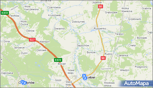 mapa Sępochów, Sępochów na mapie Targeo