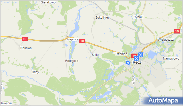 mapa Sicko, Sicko na mapie Targeo