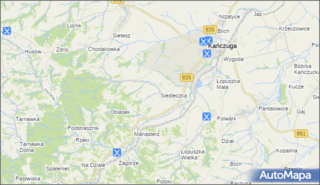mapa Siedleczka, Siedleczka na mapie Targeo