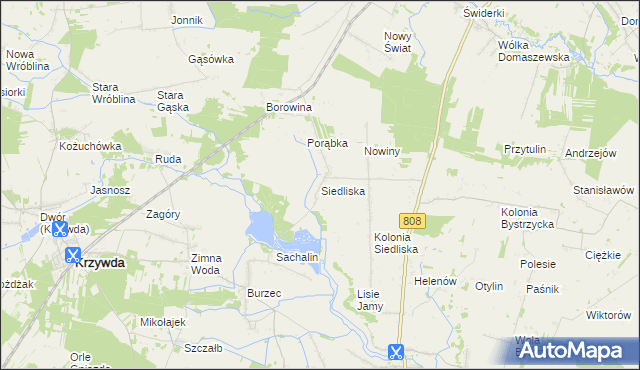 mapa Siedliska gmina Wojcieszków, Siedliska gmina Wojcieszków na mapie Targeo